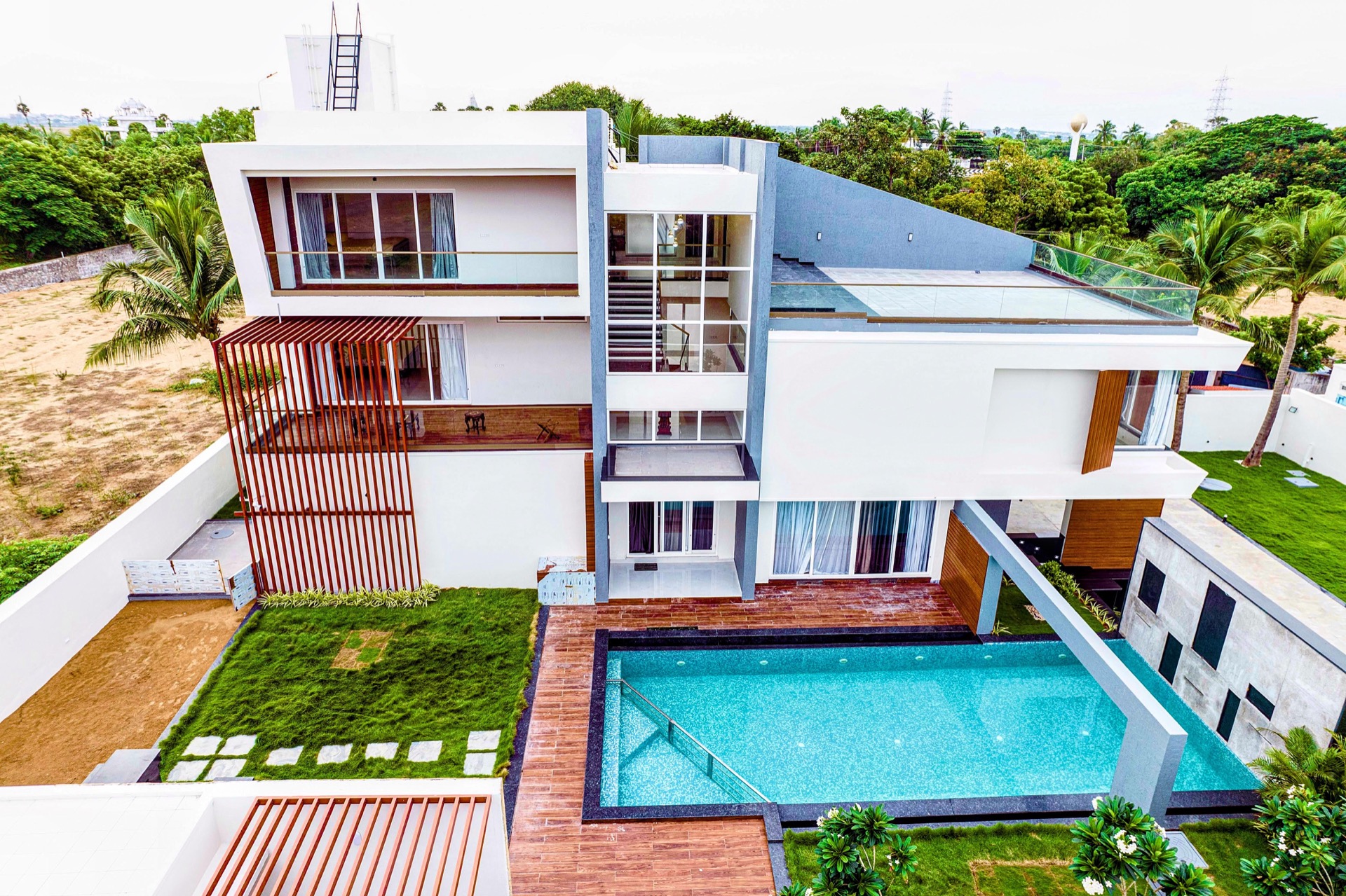 Lumina Beach Villa — aerial view